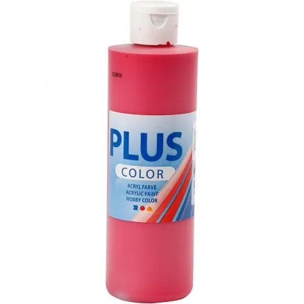Plus Color harrastusmaali, peruspunainen, 250 ml/ 1 pullo.