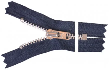 YKK Vetoketju Alumiini 12cm 4mm Laivastonsininen